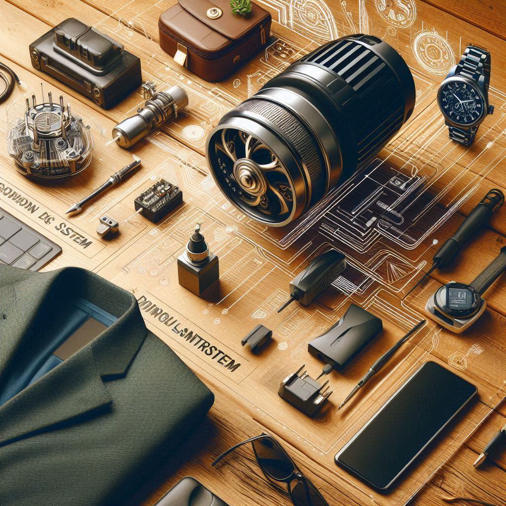 驅動控制系統, 科技感(Technology)、時尚感(Fashion)、專業感(Professional), 背景木質桌面, 馬達及驅動器, 真實物品6